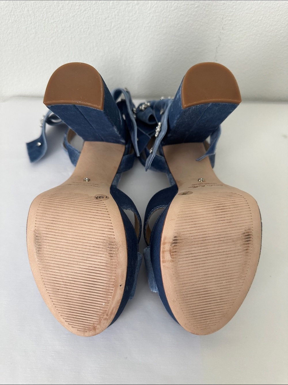 Antonio Melani x Nicola Bathie Lila Velvet Bow Detail Platform Dress Sandals - Picture 5 of 5